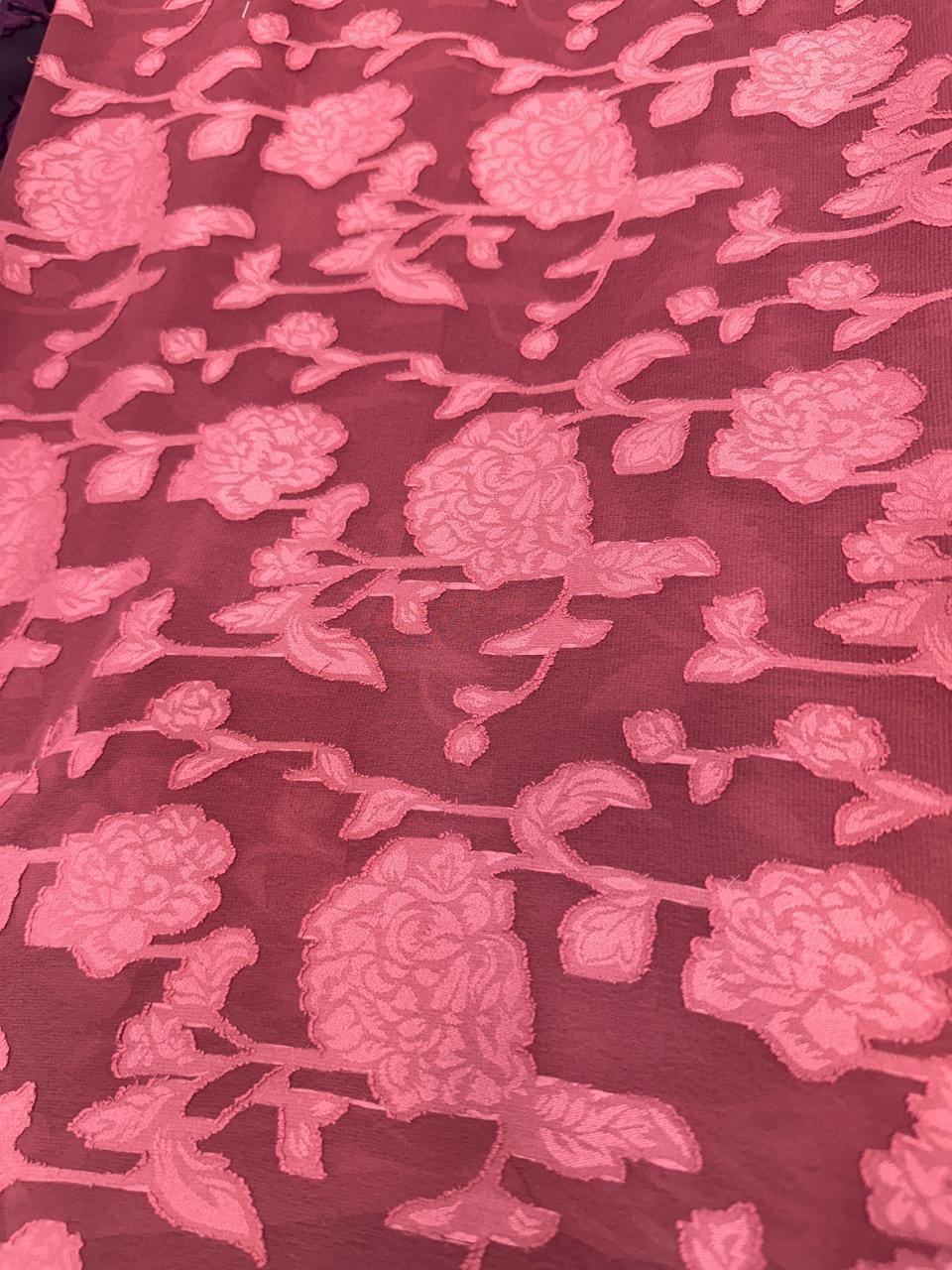 Georgette Jacquard fabric for sarees and printed sarees — wholesale from Surat view 1