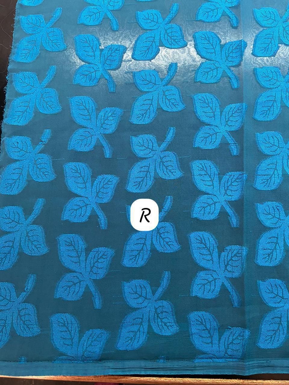 Georgette Jacquard fabric for sarees and printed sarees — wholesale from Surat view 2