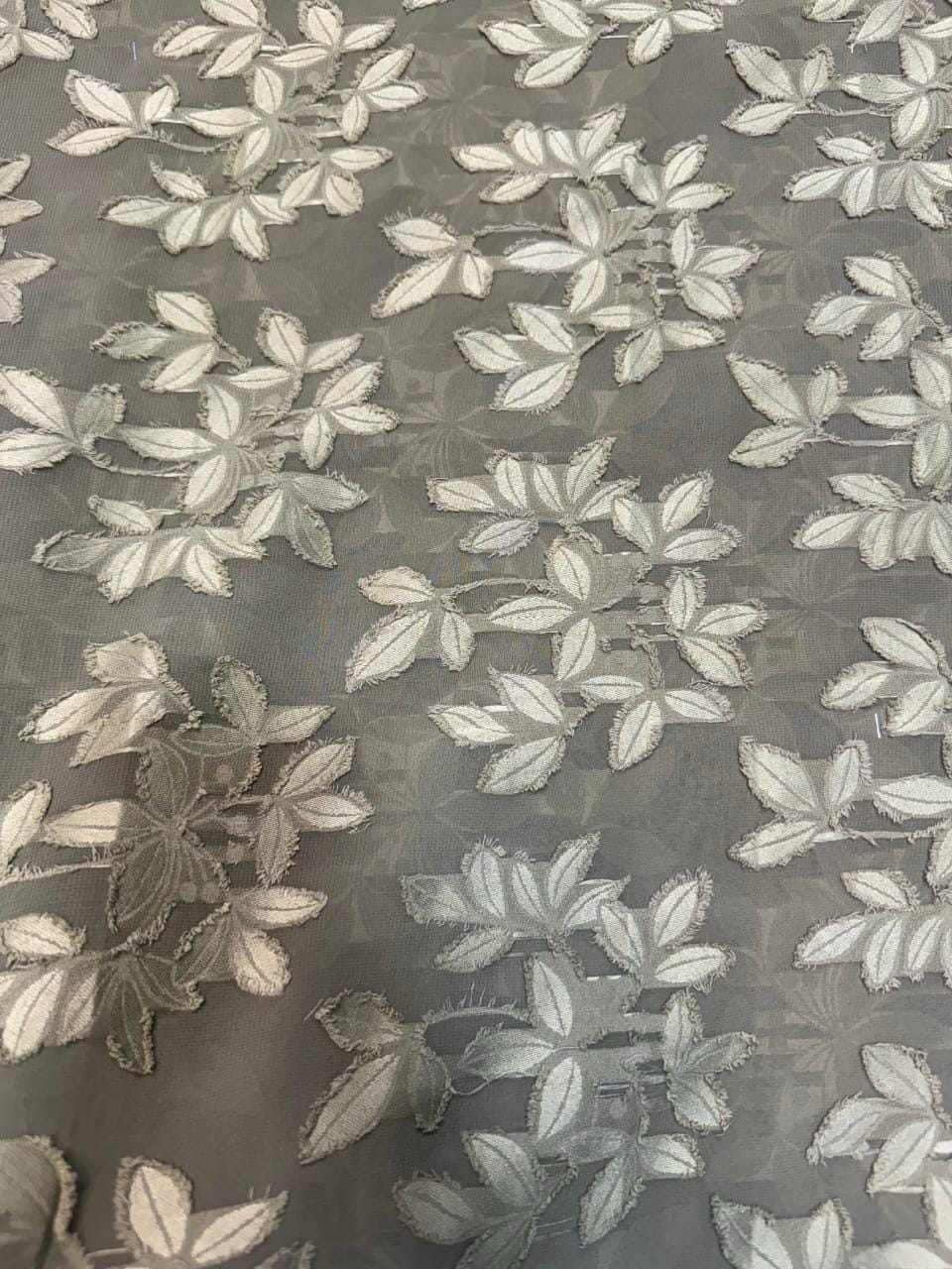Georgette Jacquard fabric for sarees and printed sarees — wholesale from Surat view 4