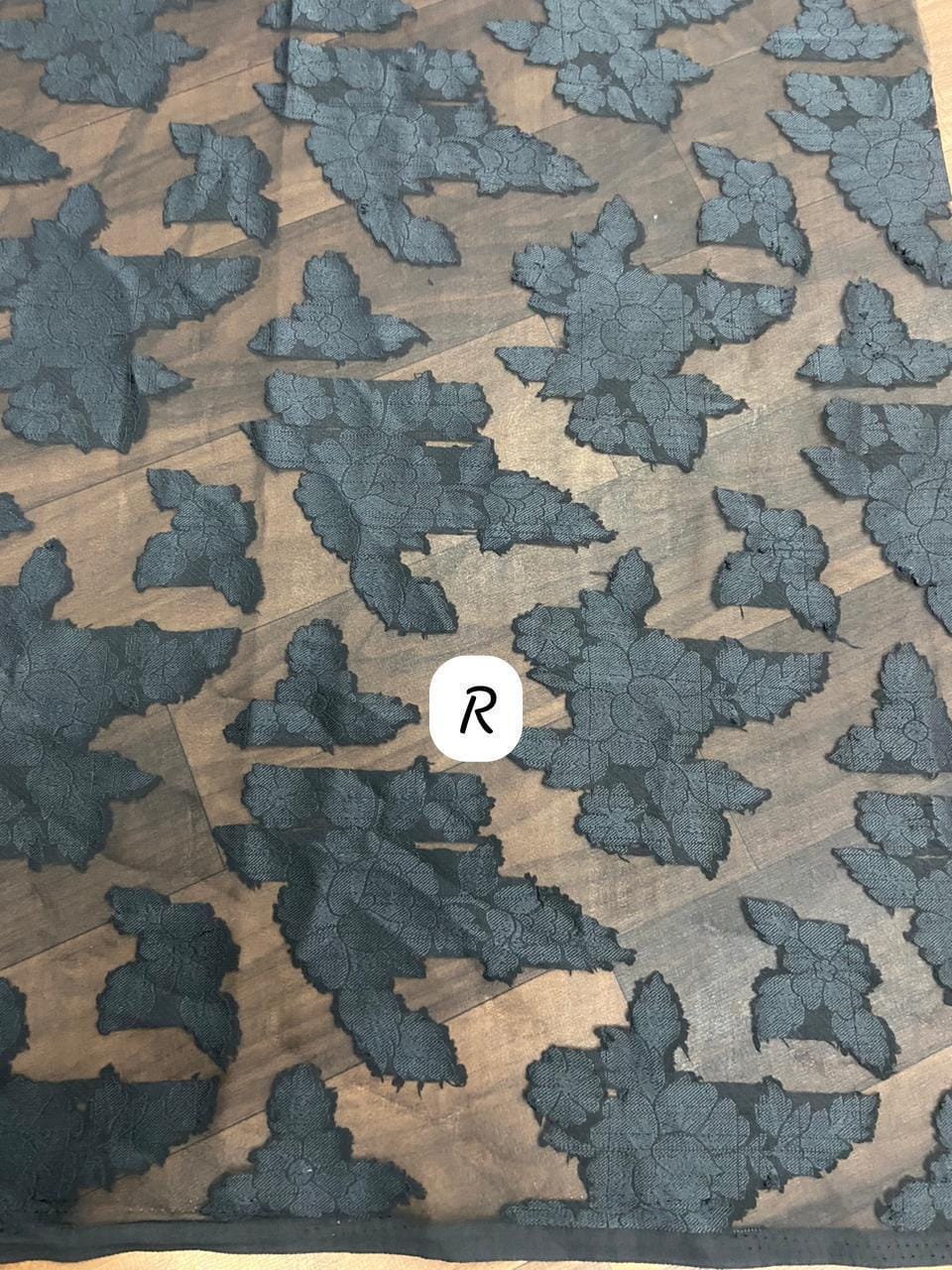 Georgette Jacquard fabric for sarees and printed sarees — wholesale from Surat view 6