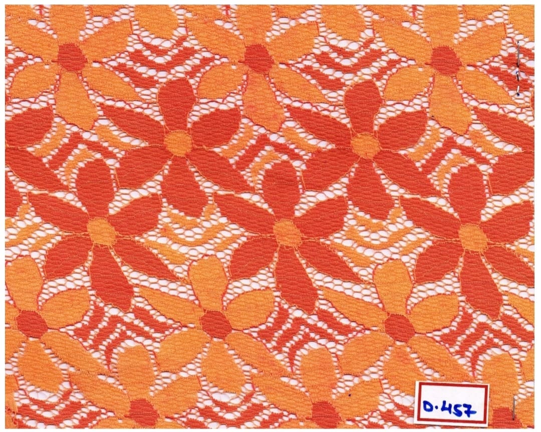 Knitting Raschel Jacquard fabric for t-shirts, polos and casual tops — wholesale from Surat view 6