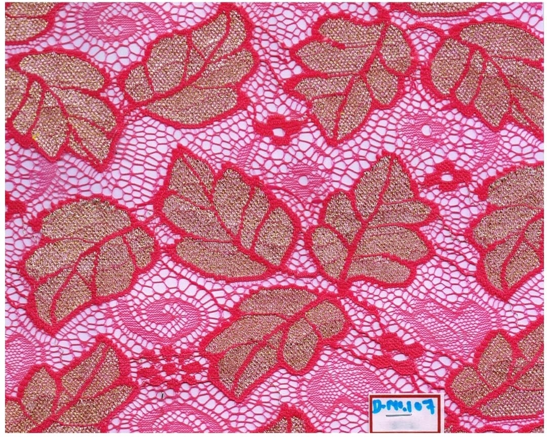 Knitting Raschel Jacquard fabric for t-shirts, polos and casual tops — wholesale from Surat view 9