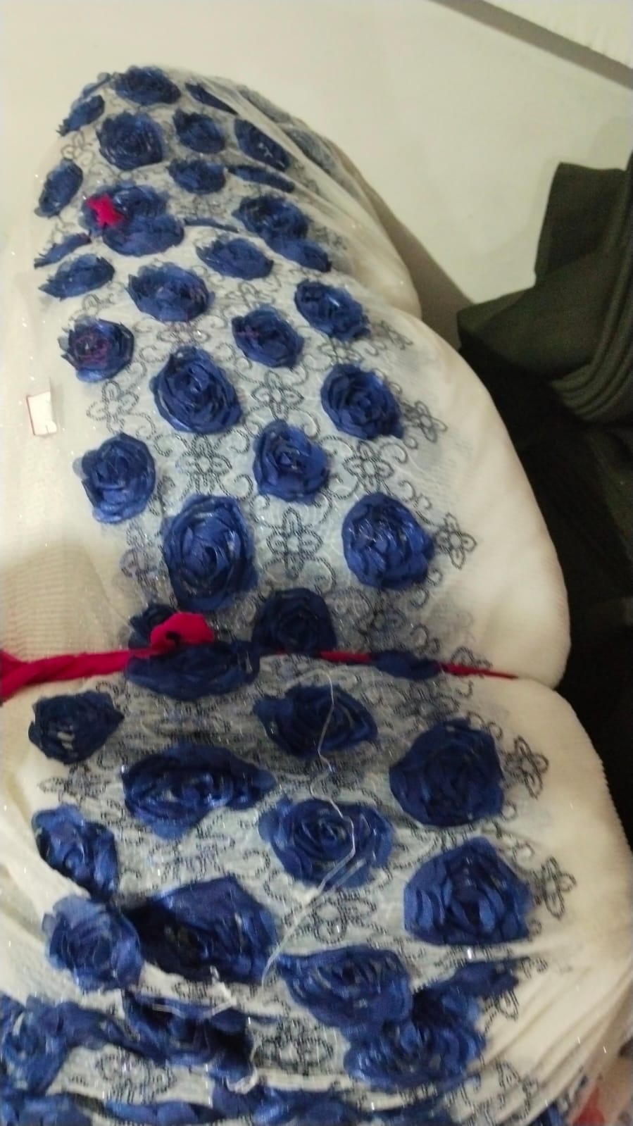 NET Ribbon Work fabric for dupattas and overlays — wholesale from Surat view 6