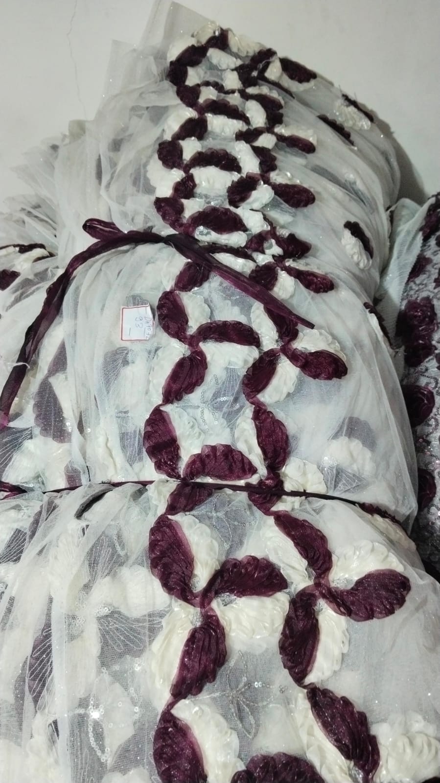 NET Ribbon Work fabric for dupattas and overlays — wholesale from Surat view 7