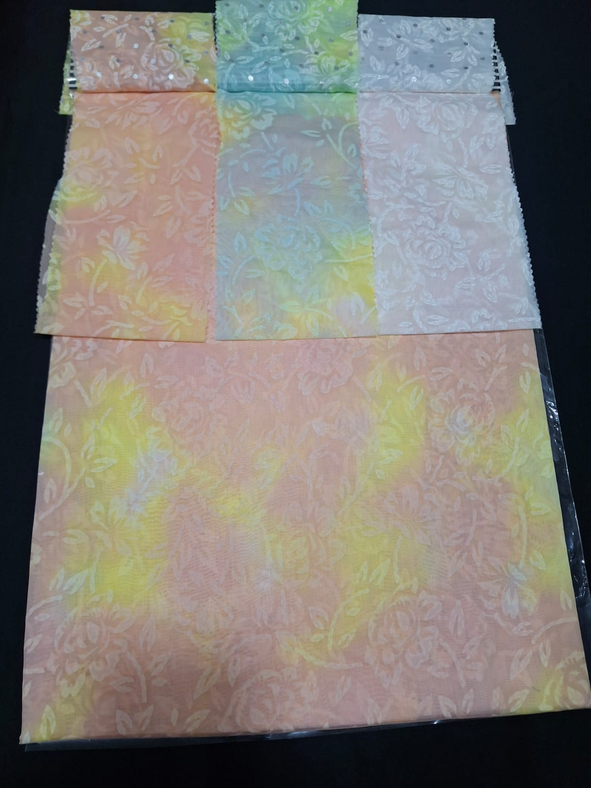 Polyester X Cotton Brasso fabric for sarees and saree borders — wholesale from Surat view 2