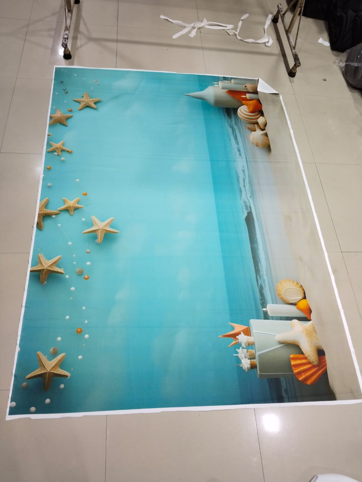 Scuba Sandwich Backdrop Print fabric for gowns and evening wear — wholesale from Surat view 8
