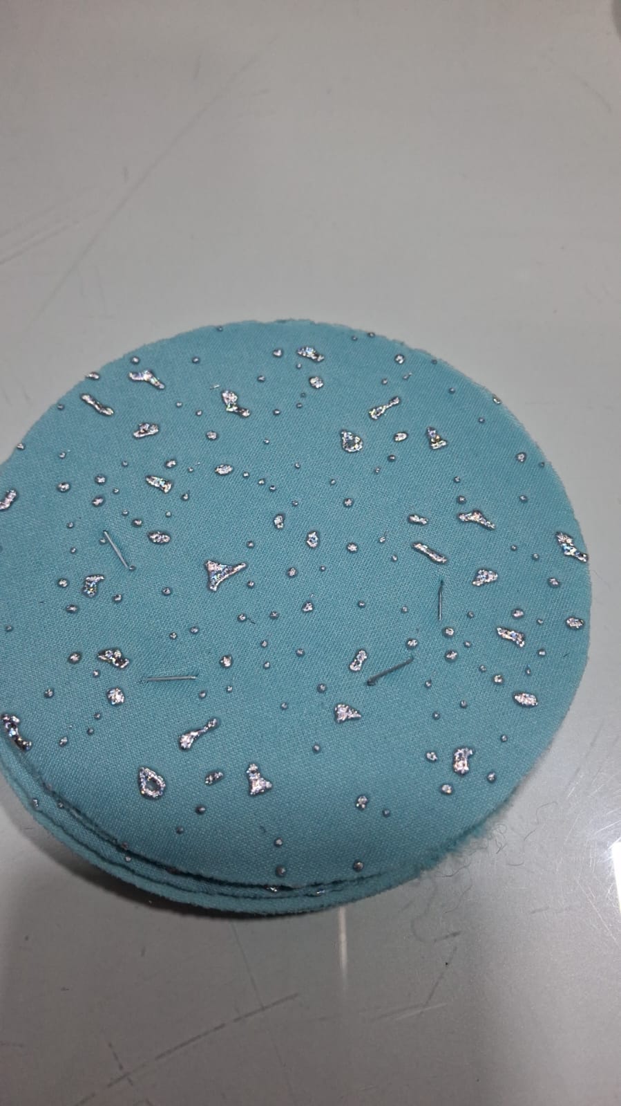 Scuba Sandwich DueDrop fabric for gowns and evening wear — wholesale from Surat view 10