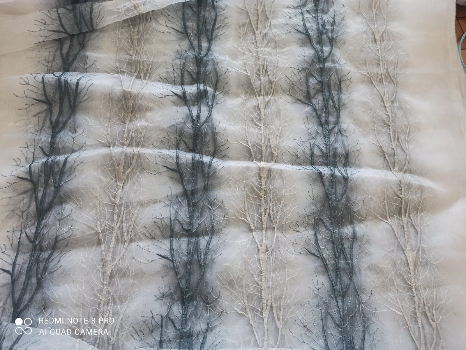 Organza Embroidery fabric for dupattas and ruffles — wholesale from Surat