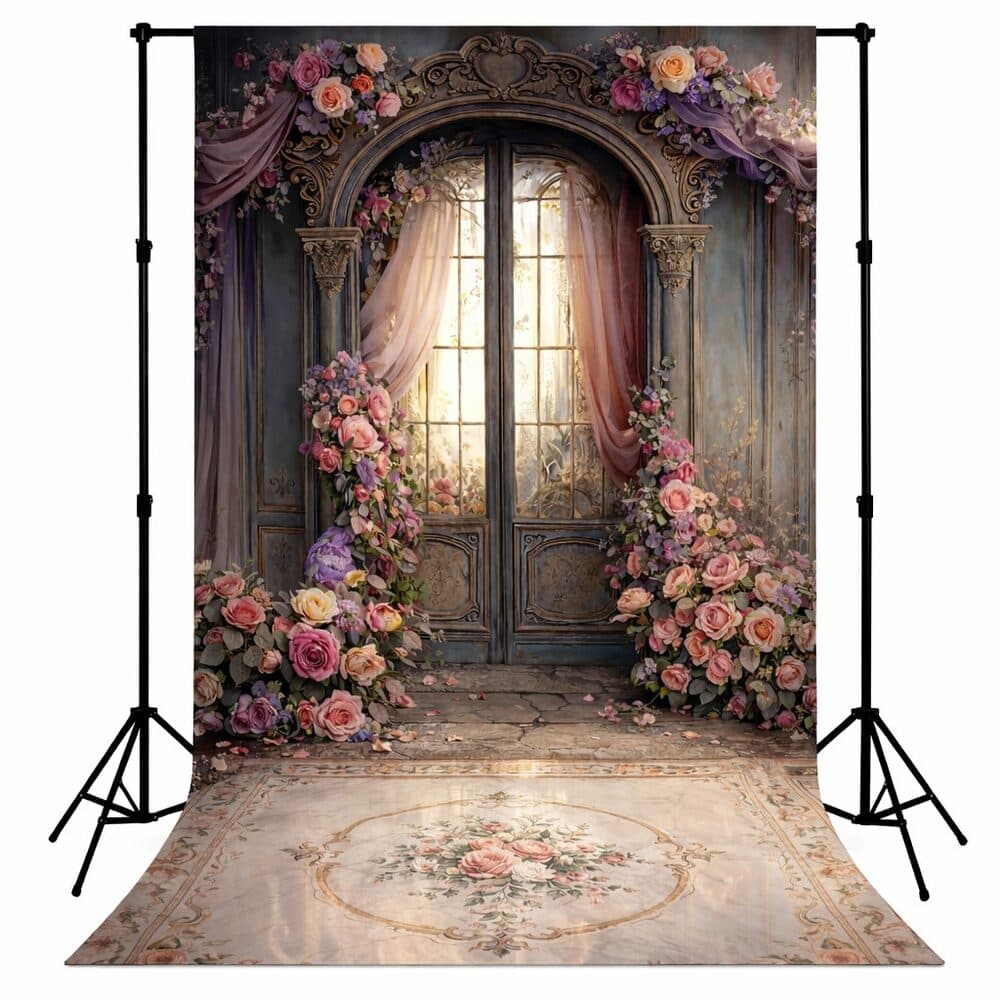 Wedding & Floral Backdrops design WED-02 — wholesale backdrop from Surat