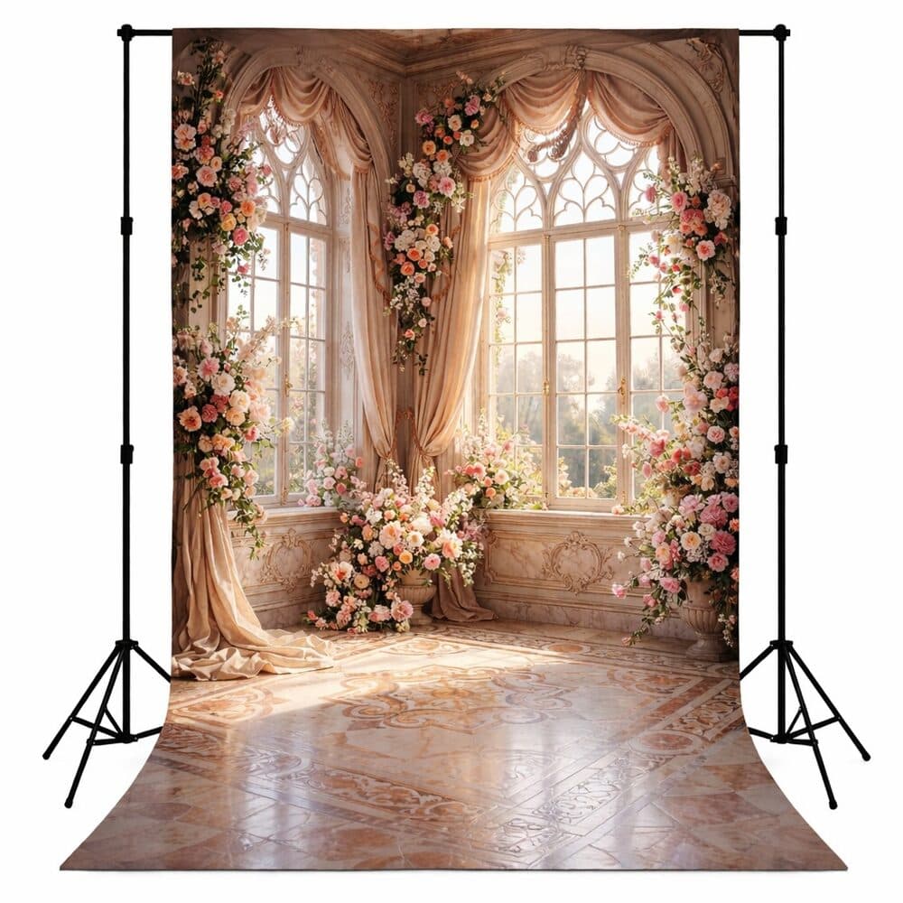 Wedding & Floral Backdrops design WED-03 — wholesale backdrop from Surat