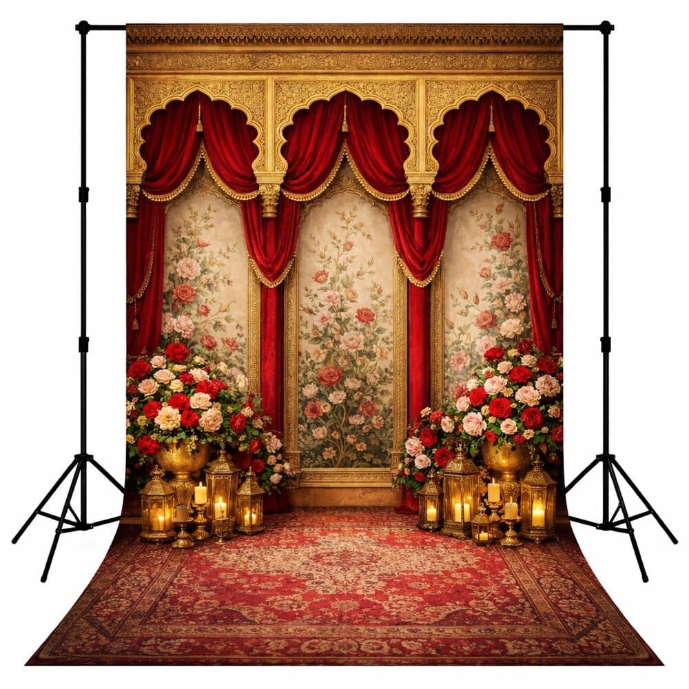 Wedding & Floral Backdrops design WED-04 — wholesale backdrop from Surat