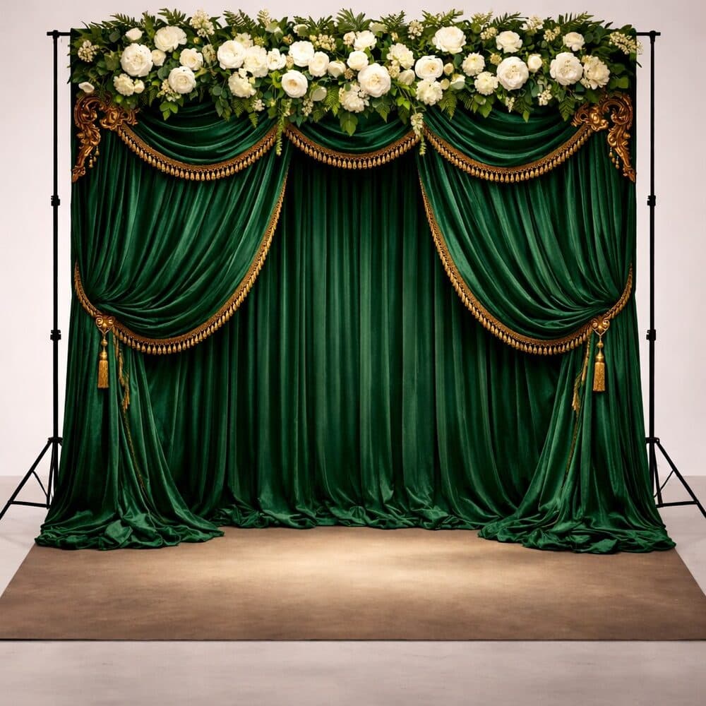 Wedding & Floral Backdrops design WED-05 — wholesale backdrop from Surat